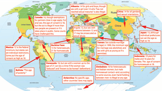 The Age Of Consent Around The World